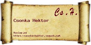 Csonka Hektor névjegykártya